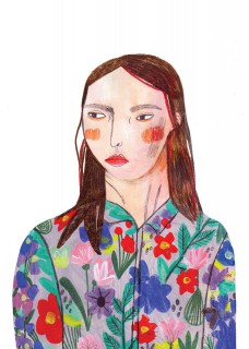 Plakat Floral shirt girl