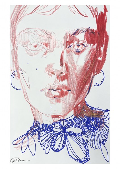 Portrait with lace Poster