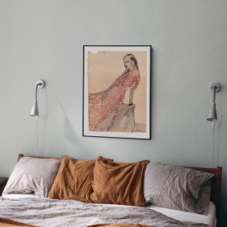 Beige Dot Dress Poster 2