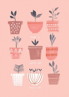 Plakat Home is where my plants are