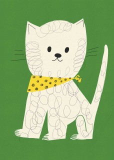 White Cat Poster
