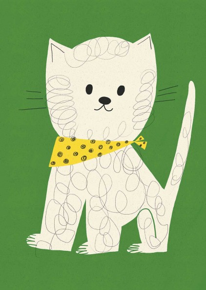 Plakat Biały Kot Plakat Biały Kot