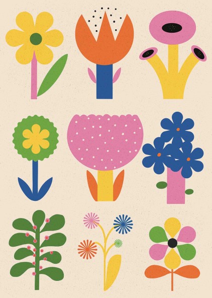 Colorful Flowers Poster Colorful Flowers Poster