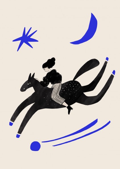 Abstract in Blue Gallery Wall