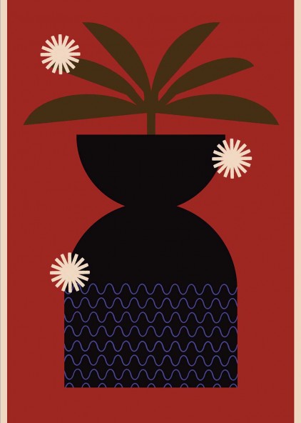 Vase II Dark Poster