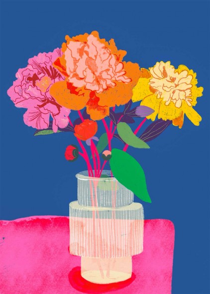 Colorful Peonies Poster Colorful Peonies Poster