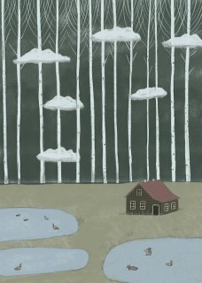 Plakat Forest and Lake