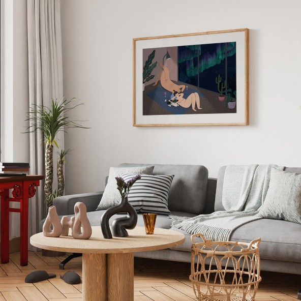 Plakat Aurora z pudlem