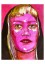 Plakat Portrait in hot pink