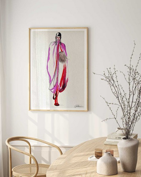 Red and Pink Poster