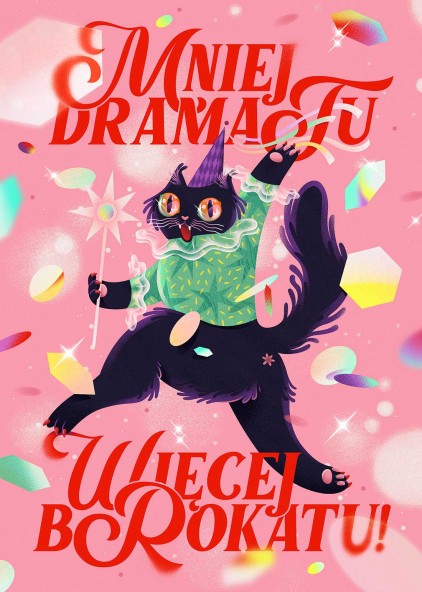 Plakat Więcej Brokatu
