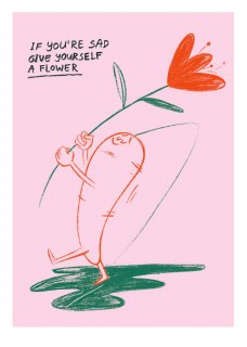Carrot Flower Poster