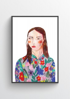 Plakat Floral shirt girl 2