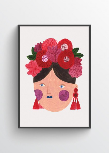 Red flower girl Red flower girl
