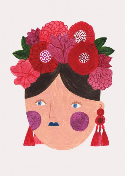 Red flower girl Red flower girl
