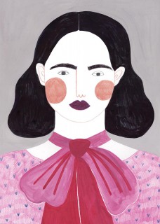 Pink bow girl