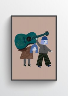 Plakat Girls with the guitar 2