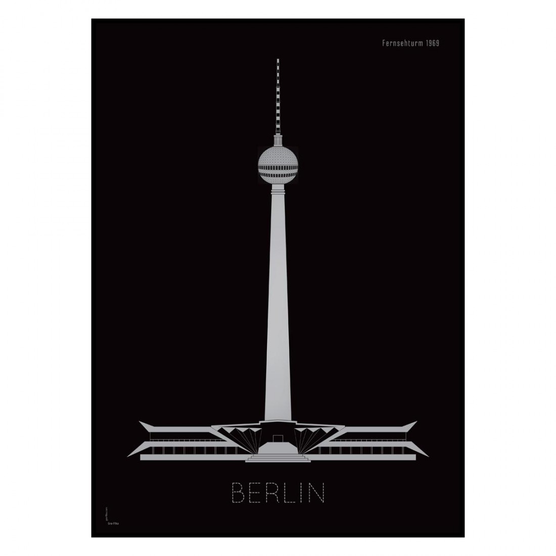 Grafika Berlin by night / Fernsehturm