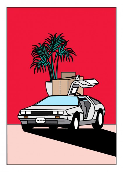 Plakat Delorean Plakat Delorean