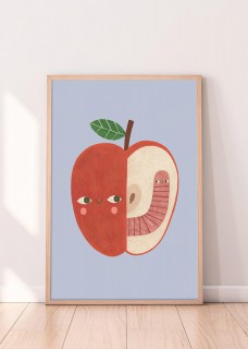 Plakat Apple & worm 2