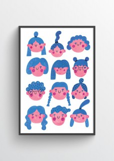 Plakat Blue girls 2