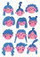 Plakat Blue girls Plakat Blue girls