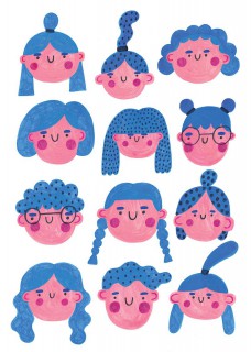 Plakat Blue girls
