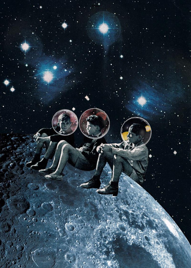 Plakat Chłopcy na księżycu