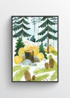 Plakat Las iglasty 2