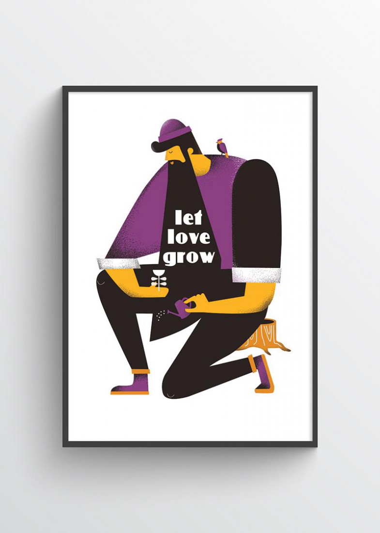 Plakat Let love grow