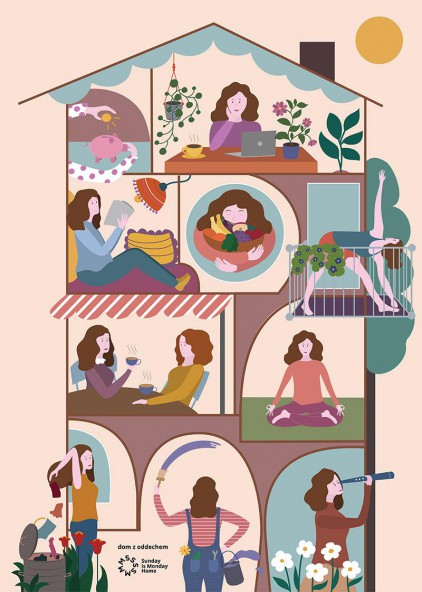 Plakat Dom z oddechem Plakat Dom z oddechem