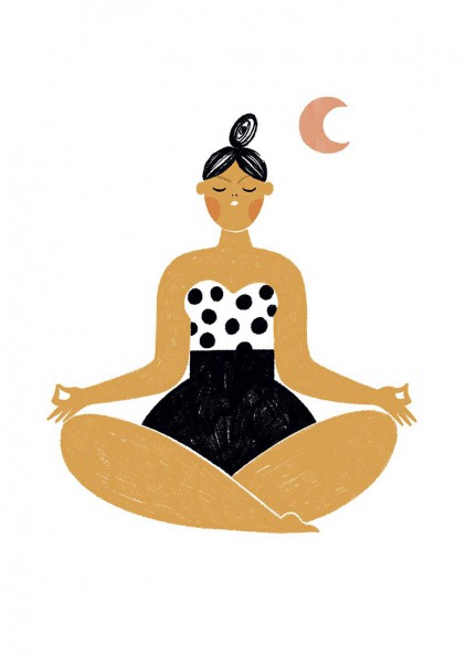 Plakat Joga kwiat lotosu Plakat Joga kwiat lotosu