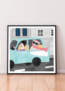 French Cat Poster 2