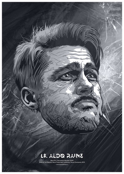 Plakat Bękarty wojny Aldo Raine Plakat Bękarty wojny Aldo Raine