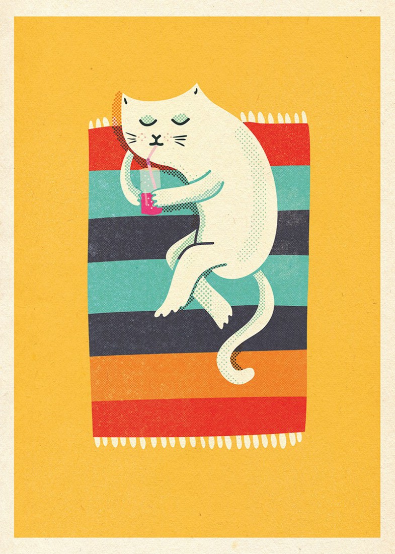 Plakat Kot plażowy