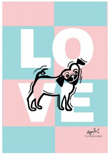 Plakat Mops love