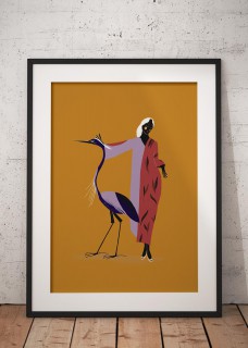 Plakat Lady With A Heron 2