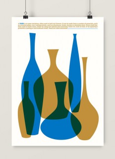 Grafika Vases (niebieski)