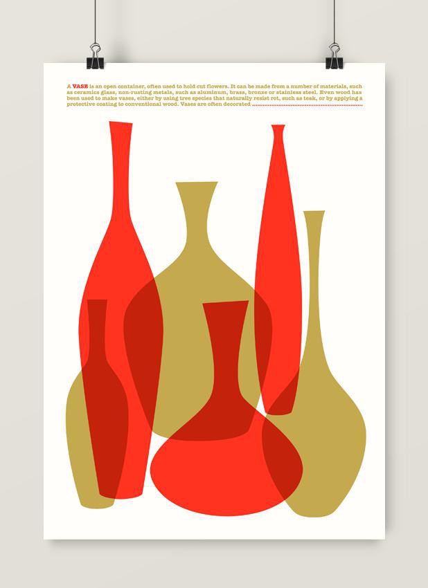 Grafika Vases (czerwony)
