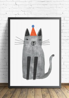 Plakat Cat with hat 2