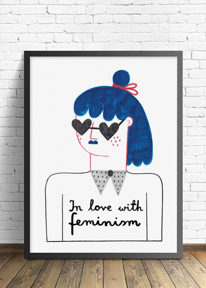 Plakat In love with feminism
