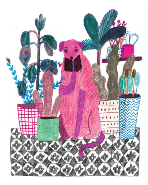 Plakat Różowy pies