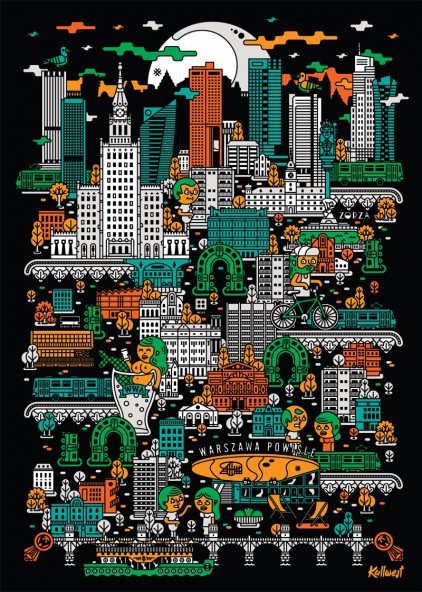 Plakat Warszawa Powiśle Plakat Warszawa Powiśle