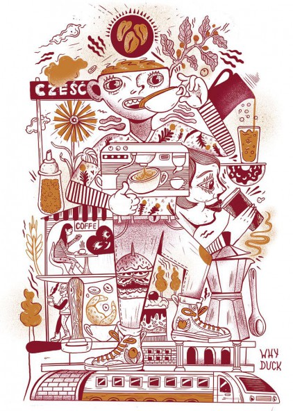 Plakat Cześć kawka Plakat Cześć kawka