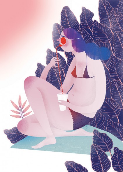 Plakat Cocktail pink