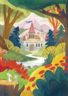 Plakat Zamek w lesie