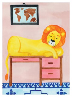 Sleeping Lion Poster