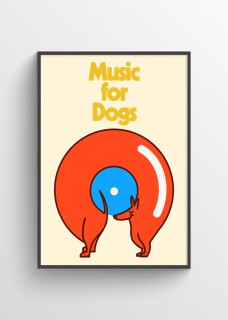 Plakat Music for Dogs 2
