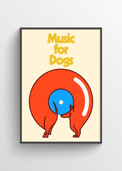 Plakat Music for Dogs Plakat Music for Dogs