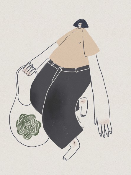 Plakat Dziewczyna z sałatą Plakat Dziewczyna z sałatą